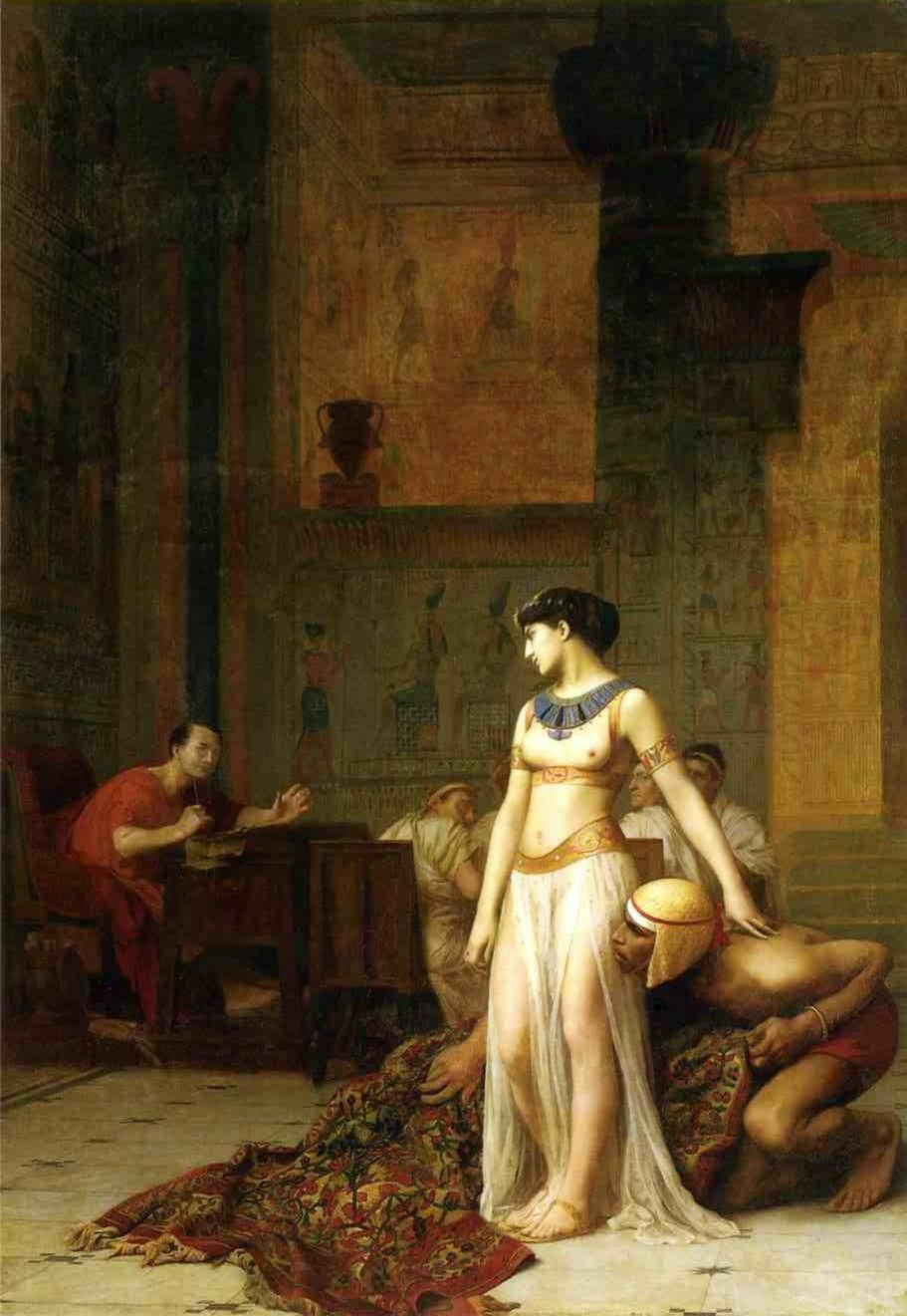 Jean-Léon Gérôme. Cleopatra und Cäsar. 1866. Öl / Leinwand. 183 x 129cm