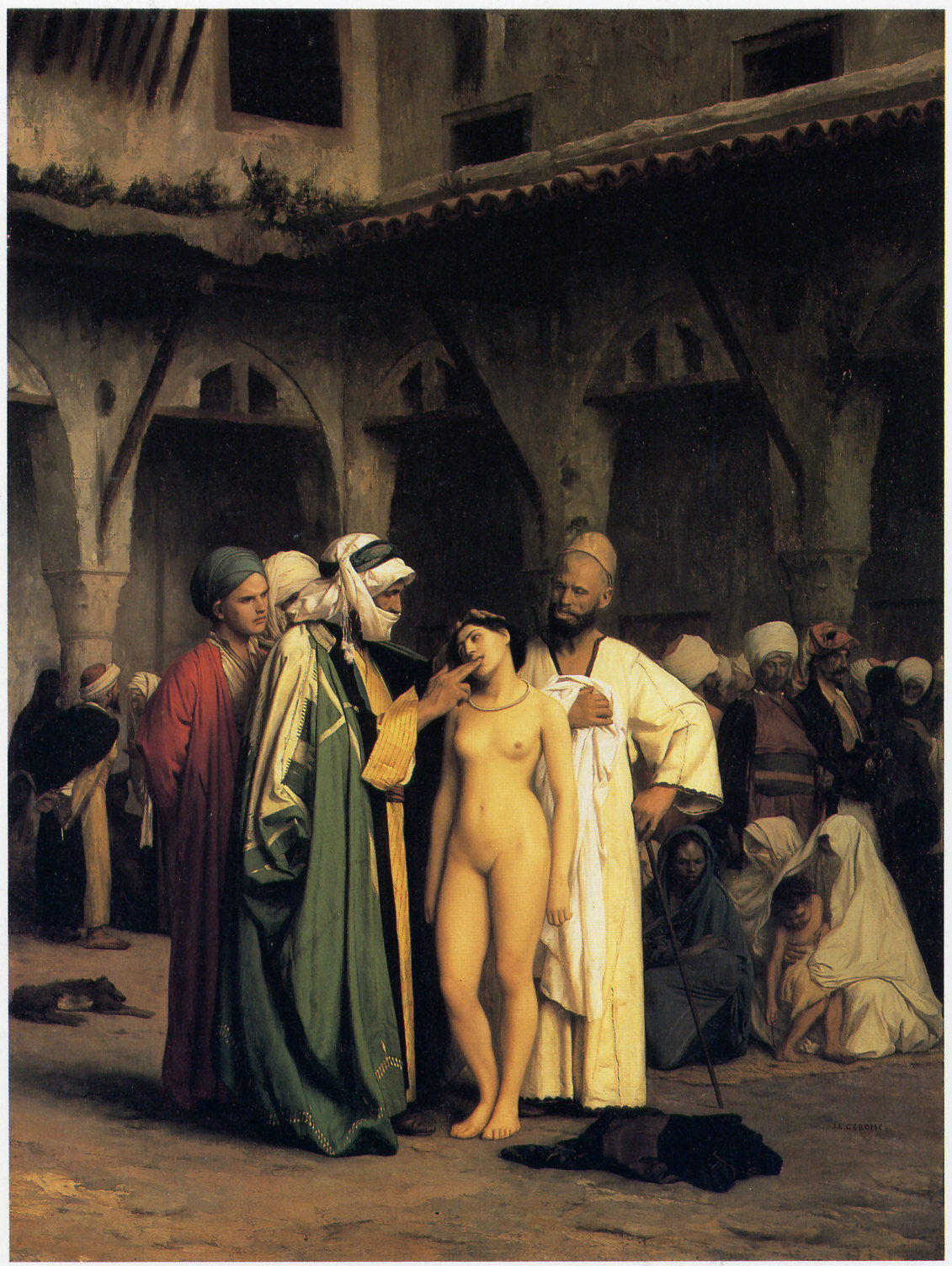 Jean-Léon Gérôme. Sklavenmarkt. 1866. Öl / Leinwand. 84 x 63cm