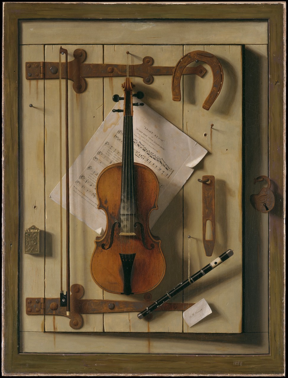William Michael Harnett. Stillleben mit Violine. 1888. Öl / Leinwand. 101 x 76cm